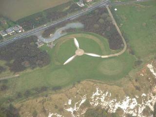 The Memorial From the Air after Conversion to Brick
