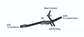 Location Map of the West Clandon Dragon