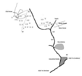 Location Map of the Devizes Horses