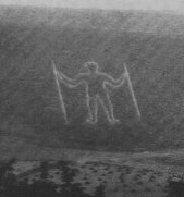 Photograph of the Long Man before the feet were moved