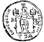 Roman Denarius showing a standard bearer