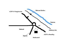 Location Map of the Reading Adverts