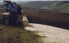 Reparing the back of the Kilburn Horse