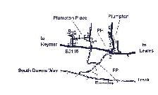 Location Map of the Ditchling Cross